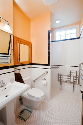 A walk in tub could be the perfect addition to make your bathroom handicap accessible.