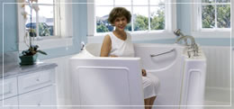 A Woman in a Sanctuary Walk In Bathtub