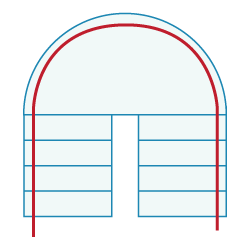L Shaped 90-degree stair lift