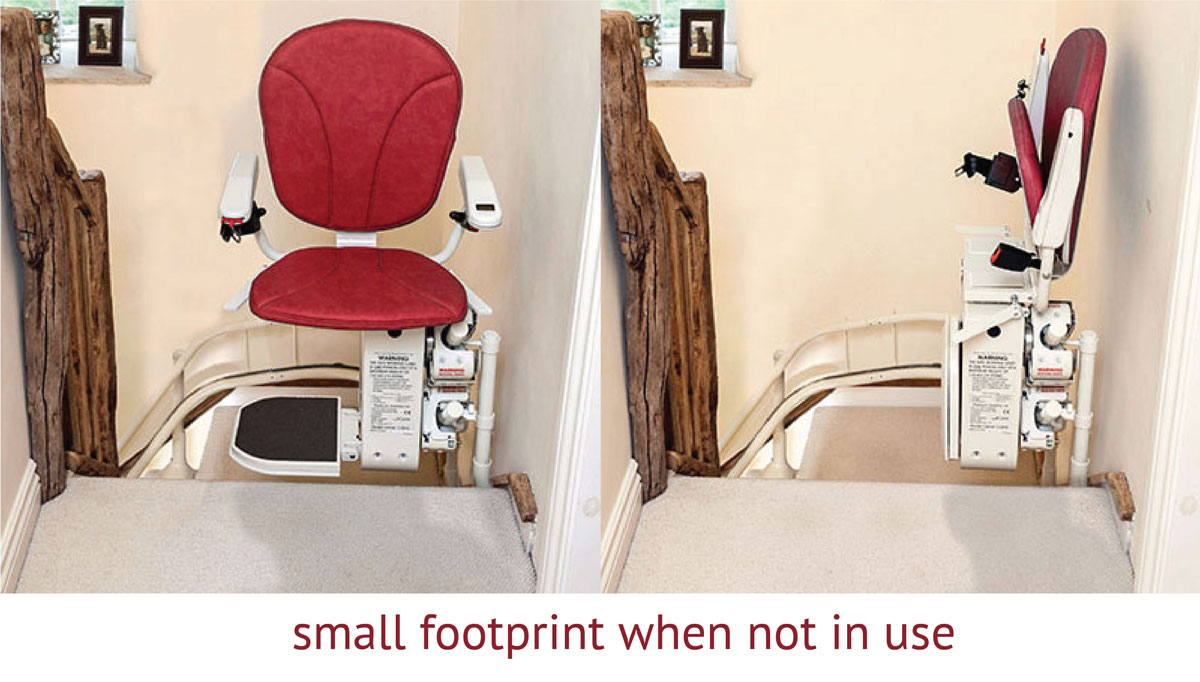 curved stair lift small footprint